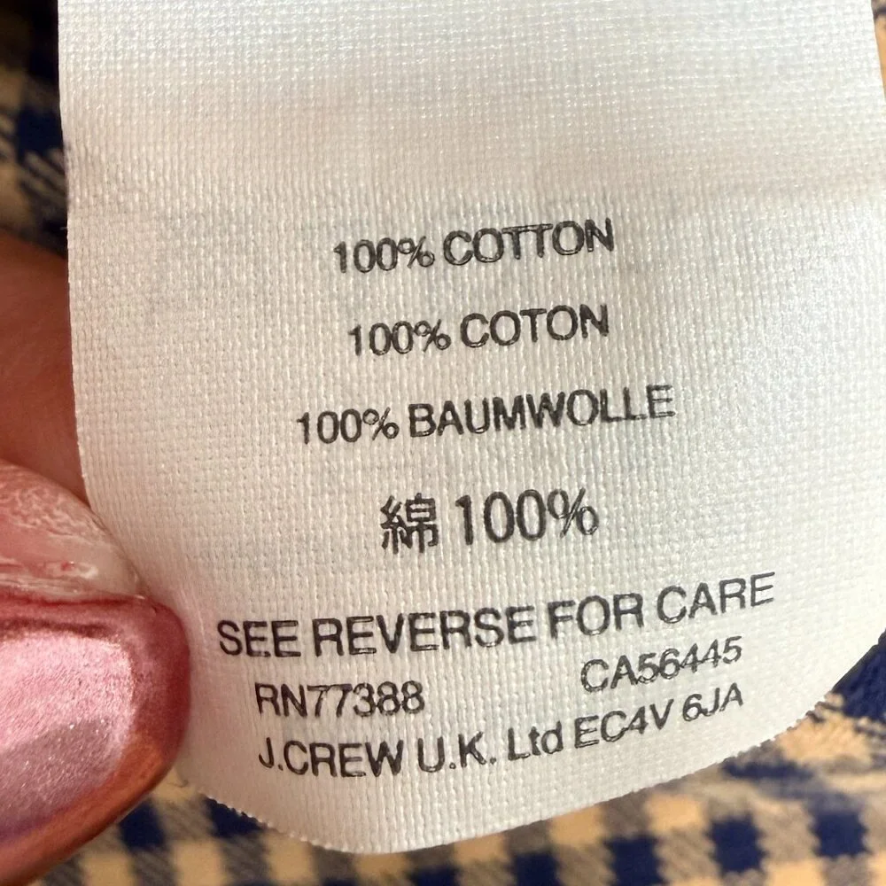 J. CREW Men's EUC New York Sportsmen's Outfitter Gingham‎ Plaid Shirt | Size M